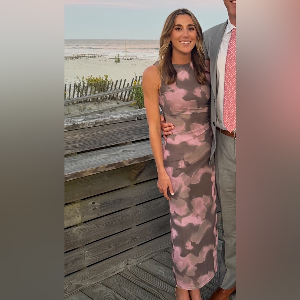 Petal & Pup Pink and Brown Maxi Dress